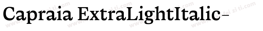 Capraia ExtraLightItalic字体转换